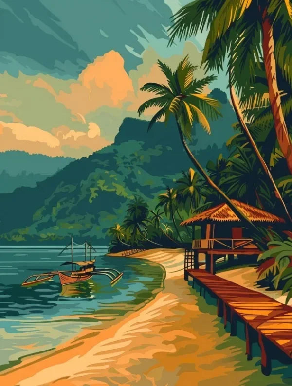 Filipino Cuisine Fishing Nature Landscape Posters Wall Art Canvas Painting Posters Prints For Living Room Decor