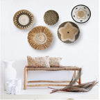 Boho Woven Wall Basket — Natural Fiber Wall Décor, 33 Designs