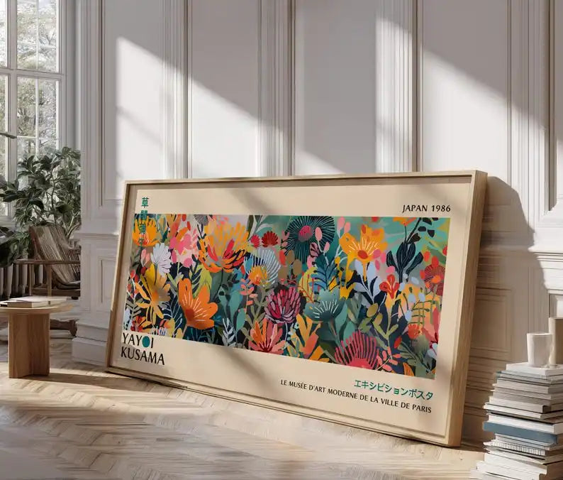 Yayoi Kusama Abstract Canvas Poster — Japanese Modern Art Print