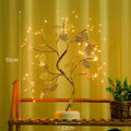 Golden Leaf LED Tree Light — Touch Copper Wire Night Lamp