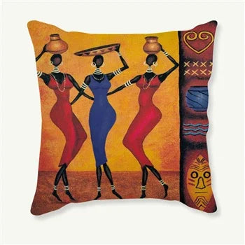 African Collection Living  Clothing Clipart Pillow Cushion  Woman case Sofa Car Decoration