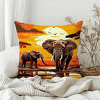 African Tribal Elephant Cushion Cover