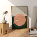 Japandi Flying Birds Wall Art — Sage Green & Gold Print