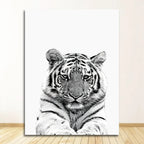 Safari Nursery Wall Art — Lion, Zebra & Elephant Print