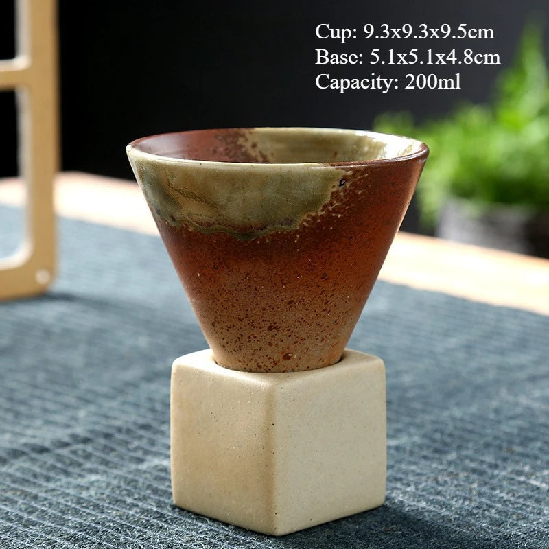 Japanese Pottery Tea Cup — Rustic Ceramic Coffee Mug