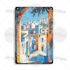 Maghreb Cityscape Metal Sign — North African Travel Wall Décor