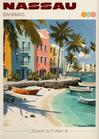 Vintage Havana, Cuba Travel Poster Canvas Print — Latin Heritage Wall Art