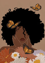 Flower Crown — African Woman Canvas Print