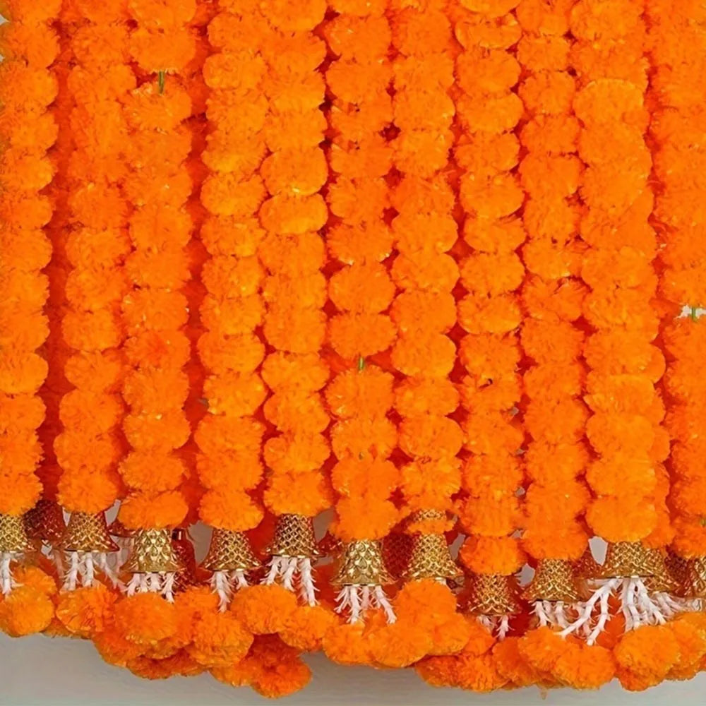 Artificial Marigold Garland — Indian Pooja & Wedding Décor
