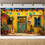 Mexican Carnival Party Banner — Fiesta Photo Backdrop