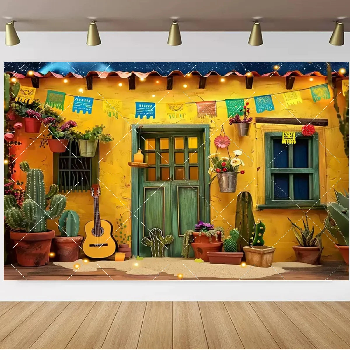 Mexican Carnival Party Banner — Fiesta Photo Backdrop