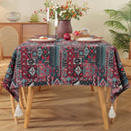 Moroccan Floral Tablecloth — Vintage Pattern Rectangular Table Cover