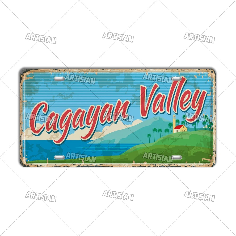 Philippines City Landmark Metal Sign — Decorative Wall Plate