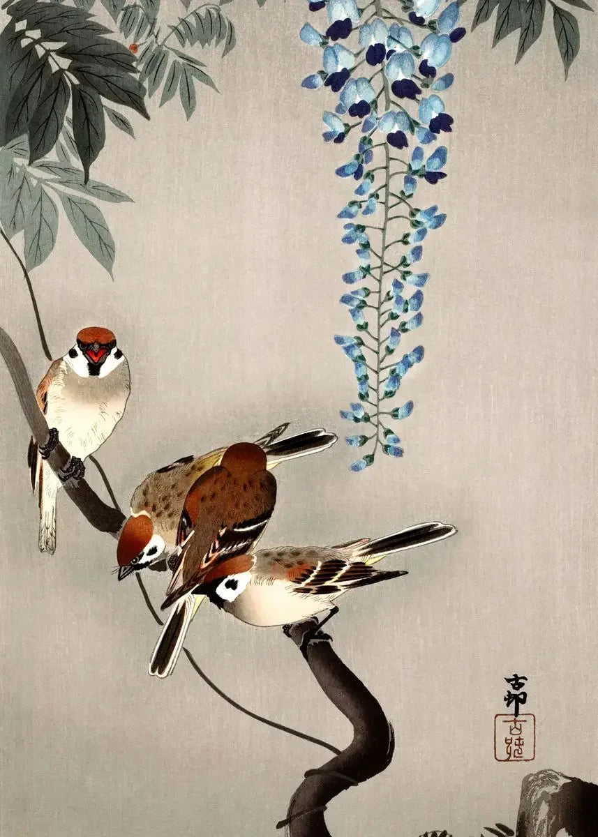 Ohara Koson Ukiyo-e Canvas Print — Vintage Japanese Kachō-e Wall Art