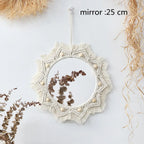 Round Boho Wall Mirror — Macrame Home Décor