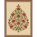 Mughal-Style Floral Botanical Wall Art Print — Indian Home Décor