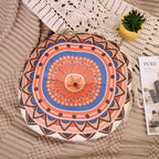 Vintage Ethnic Round Floor Cushion — Bohemian Tatami Seat Mat