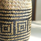 Hand-Woven Buri Storage Basket | Filipino-Inspired Plant Fiber Vase