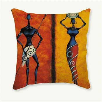 African Collection Living  Clothing Clipart Pillow Cushion  Woman case Sofa Car Decoration