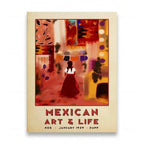 Mexican Folk Art Canvas Print — Vintage-Style Wall Art Poster