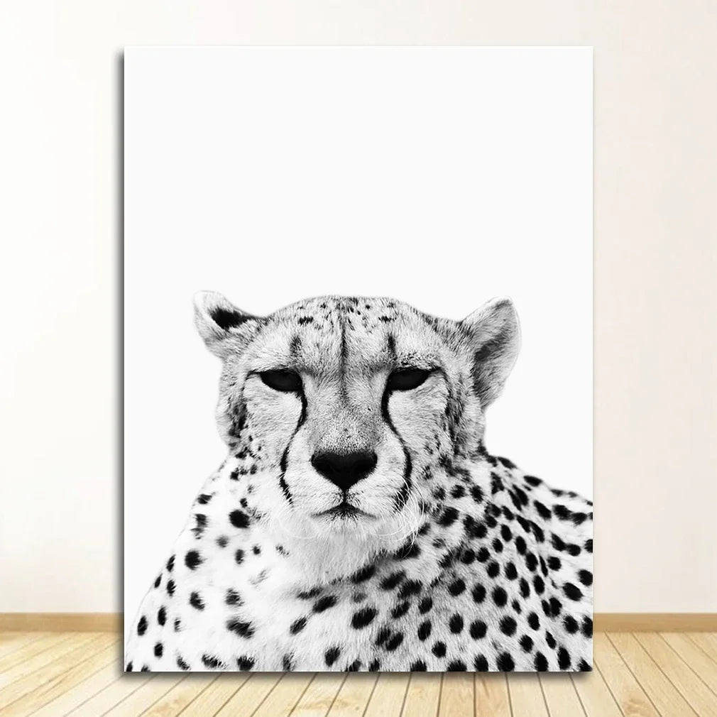 Safari Nursery Wall Art — Lion, Zebra & Elephant Print