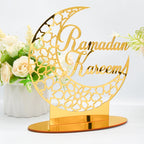 Ramadan & Eid Acrylic Tabletop Ornament – Islamic Home Décor Stand
