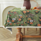 Moroccan Floral Tablecloth — Vintage Pattern Rectangular Table Cover