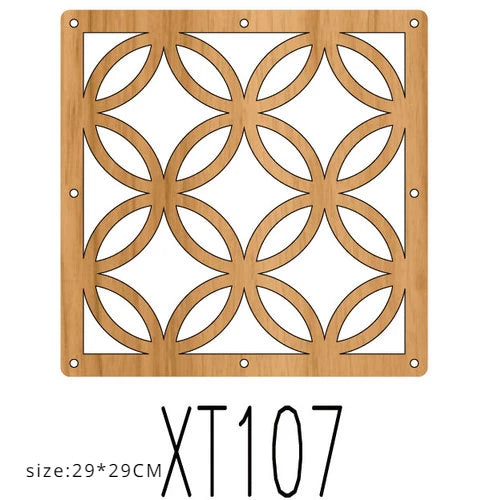 Japanese Wooden Room Divider — Hollow Screen Partition Panels