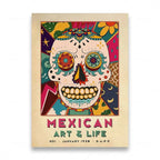 Mexican Folk Art Canvas Print — Vintage-Style Wall Art Poster