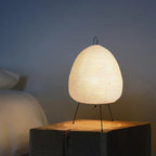 Japanese Rice Paper Table Lamp — Tripod Lantern Light, 3 Light Colors