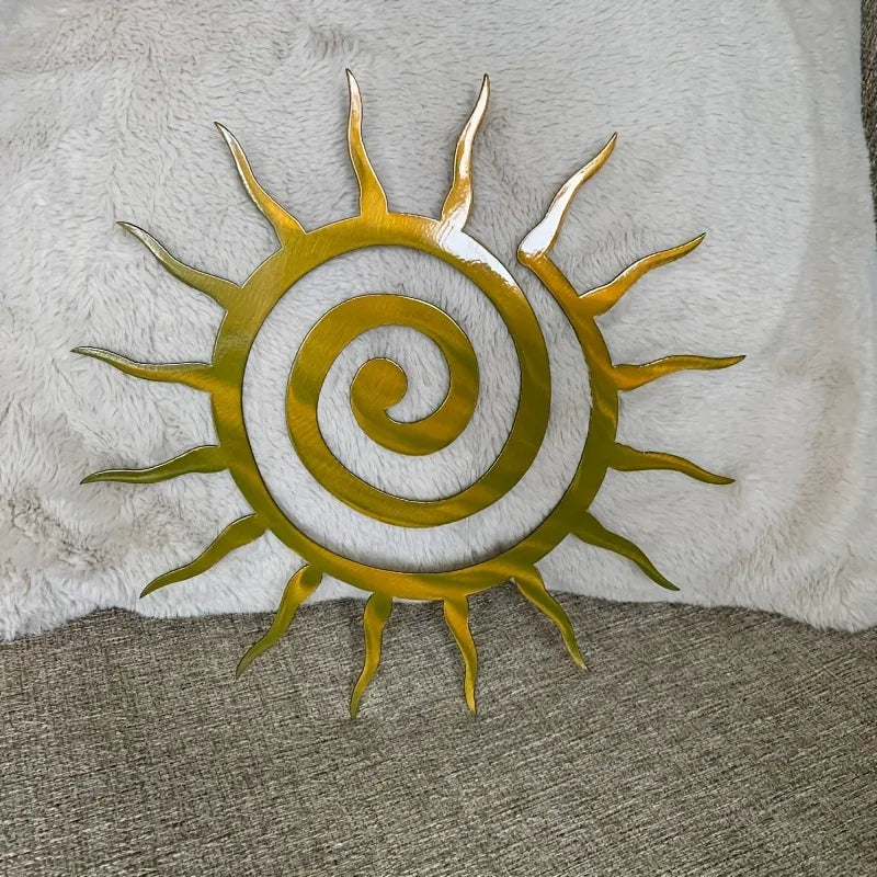 Coiled Star Metal Wall Sculpture — Indoor & Outdoor Décor