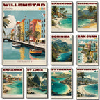 Vintage Havana, Cuba Travel Poster Canvas Print — Latin Heritage Wall Art