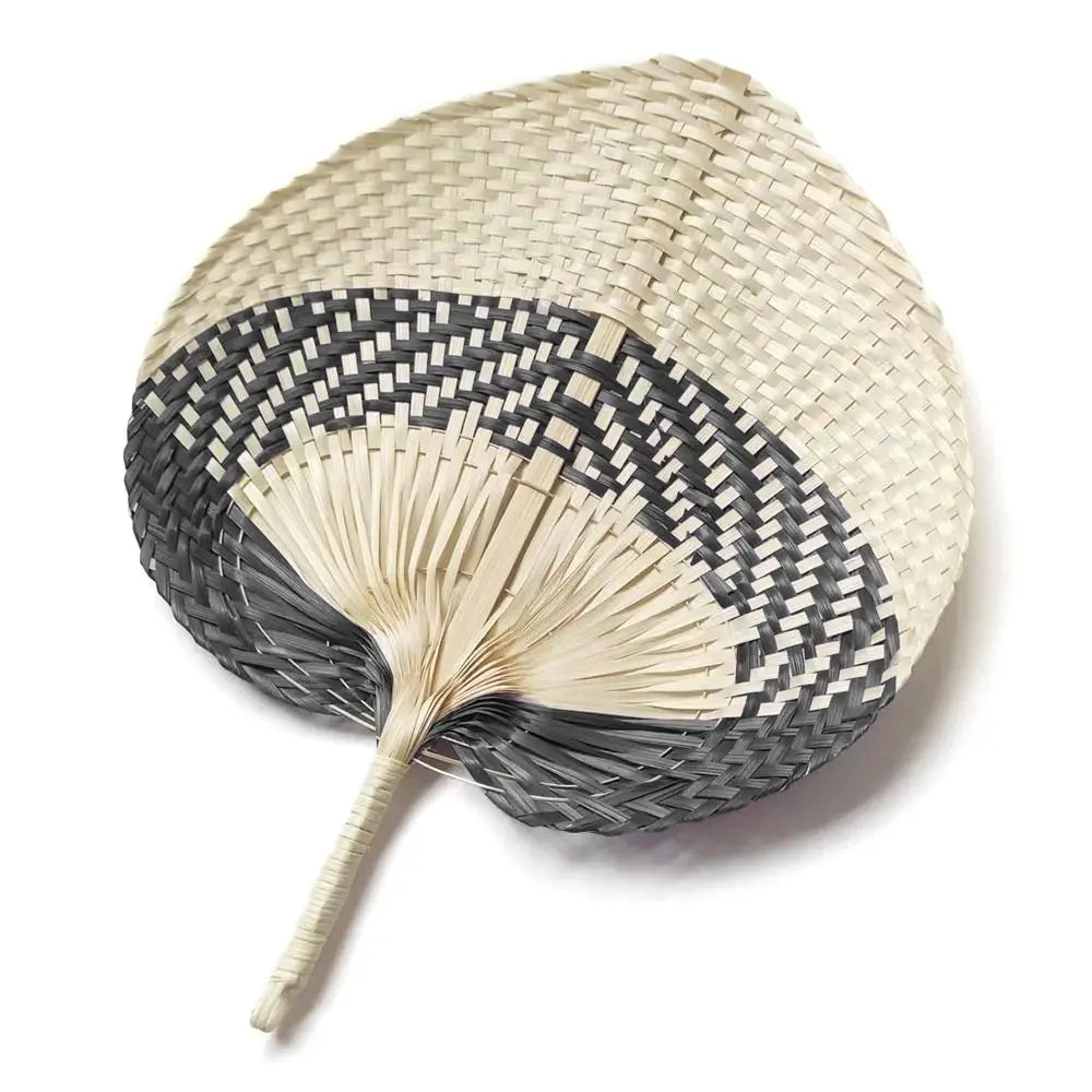 Handwoven Bamboo Peach Fan — Filipino Artisan Cooling Fan