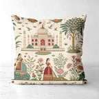 Indian Style Cushion Covers With Palace And Women Patterns Polyester pillowcase, sofa decorative cushion cov Headboard Pillow
