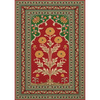 Mughal-Style Floral Botanical Wall Art Print — Indian Home Décor