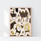 Ancient Terracotta Tribal Wall Art — Large Canvas Print