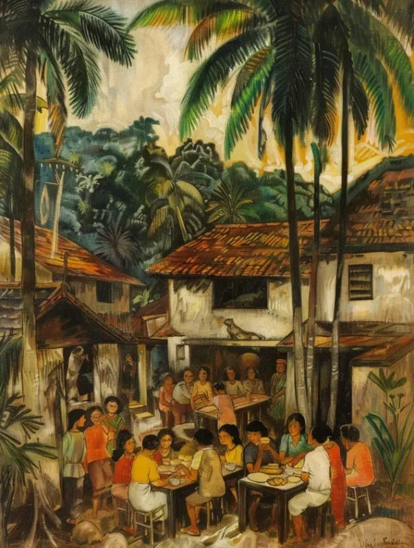 Filipino Landscape Canvas Print — Cuisine, Fishing & Nature Wall Art
