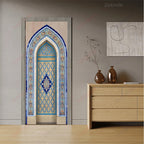 Moroccan Arch Door Mural — Islamic Geometric Wall Sticker
