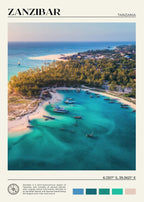 African Travel Wall Art — Minimalist Destination Canvas Print, 24 Designs