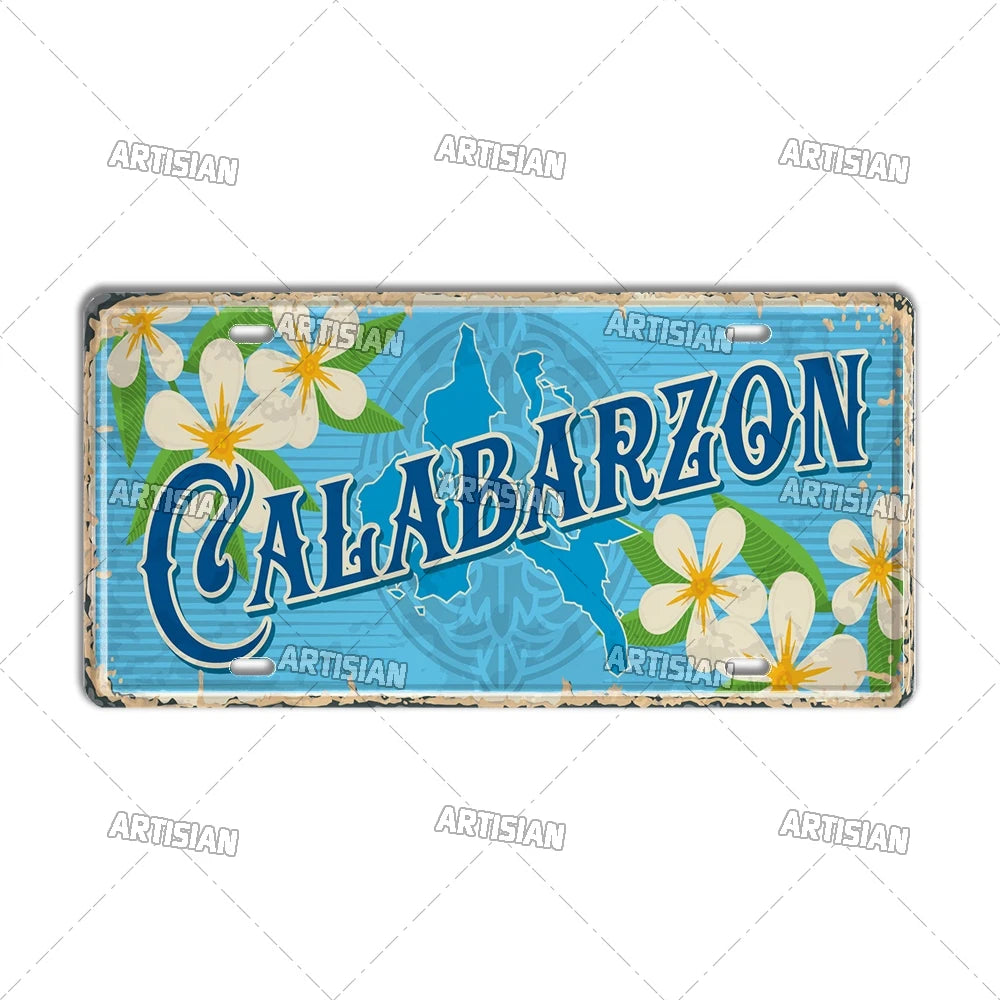Philippines City Landmark Metal Sign — Decorative Wall Plate
