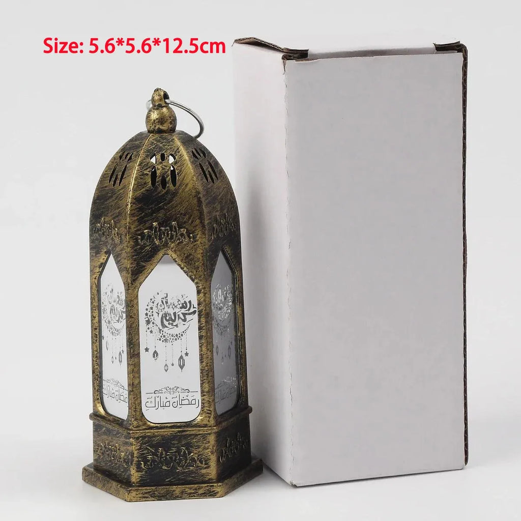 Eid Mubarak Moon LED Candle Lantern — Ramadan & Eid Al-Adha Décor