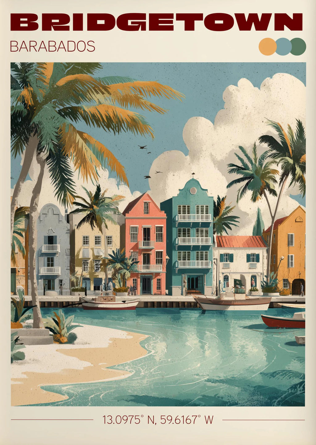 Vintage Havana, Cuba Travel Poster Canvas Print — Latin Heritage Wall Art
