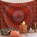 Wall Hanging Indian Mandala Tapestry Psychedelic Bohemian Home Decoration Aesthetic Living Room Background Cloth Beach Yoga Mat