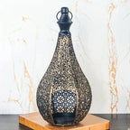 Moroccan Iron Lantern — Hand-Pierced Hanging Candle Holder