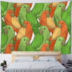 Tropical Jungle Bird Tapestry — Wall Hanging & Beach Mat