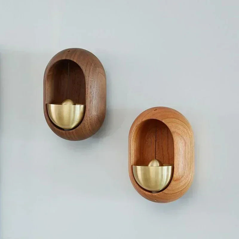Japanese Landscape Wooden Wind Chime — Magnetic Doorbell & Entrance Bell