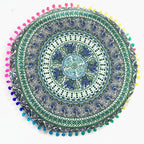 Moroccan Mandala Floor Cushion Cover — Round Bohemian Tatami Seat Cover