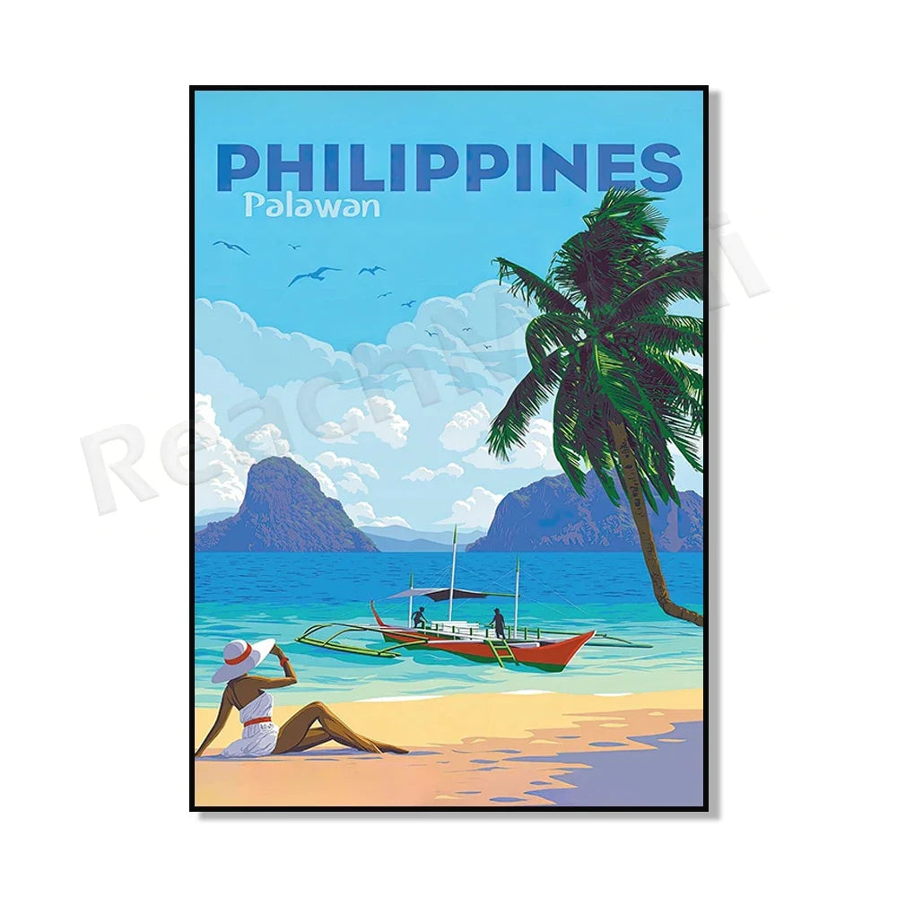 Philippines Travel Poster — Vintage Island & City Prints | Multiple Designs & Sizes