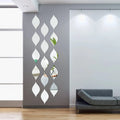 Teardrop Acrylic Mirror Wall Tiles – Self-Adhesive Home Décor Set