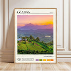 African Travel Wall Art — Minimalist Destination Canvas Print, 24 Designs